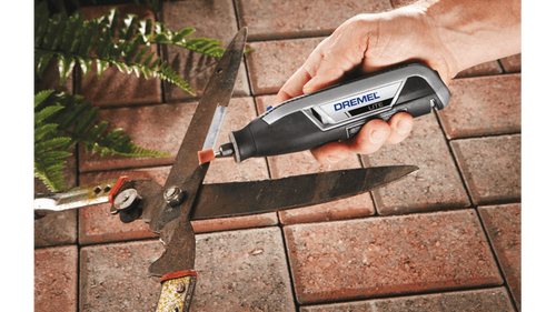 אבן השחזה Dremel 932 אלומיניום אוקסיד - מבט על רקע לבן המציג את הצורה הגלילית והגודל 3/8 אינץ' לשחזה מקצועית