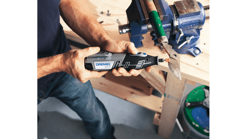 אבן השחזה Dremel 932 אלומיניום אוקסיד - מבט על רקע לבן המציג את הצורה הגלילית והגודל 3/8 אינץ' לשחזה מקצועית