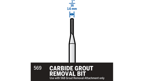 ביט קרביד Dremel 569 1/16 אינץ' להסרת פוגה - כלי מקצועי לעבודות תיקון אריחים ופוגה