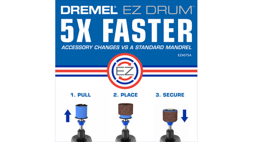 ערכת אביזרי שיוף וליטוש Dremel EZ727-01 - 18 חלקים עם מערכת EZ Lock בקופסת אחסון שקופה למקצועני עבודה