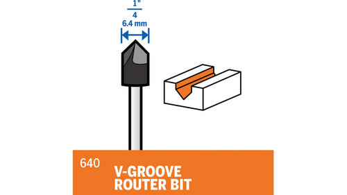 ביט ראוטר V-Groove Dremel 640 מק