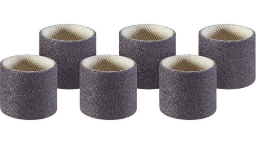 רצועות שיוף Dremel 445 קוטר 12.7 מילימטר גרעין 240 - סט 6 יחידות לעיבוד מדויק של עץ מתכת ופיברגלס עם תאימות למנדרל שיוף ומערכת EZ Drum