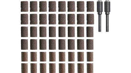 ערכת סנדינג בנדים Dremel 770B-01 - תצוגה של 48 בנדי סנדינג בשלוש דרגות גרגירים למגוון עבודות עיבוד וגימור