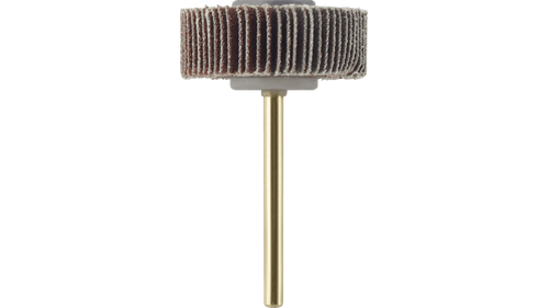 גלגל שיוף Flapwheel Dremel 503 3/8 אינץ' גרגיר 120 - אביזר שיוף מקצועי לדרמל עם מנדרל 1/8 אינץ' לעבודות גימור עדינות