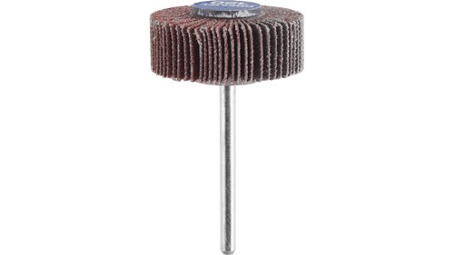 גלגל שיוף Flapwheel Dremel 503 3/8 אינץ' גרגיר 120 - אביזר שיוף מקצועי לדרמל עם מנדרל 1/8 אינץ' לעבודות גימור עדינות