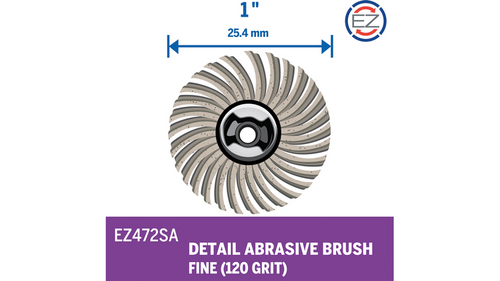מברשת שיוף פרטים Dremel EZ472SA EZ Lock - מברשת גומי עם זיפים שוחקים לעבודות דיוק ושיקום על חומרים רגישים