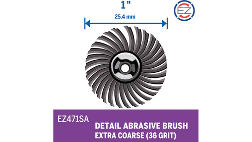 מברשת שיוף פרטים Dremel EZ471SA EZ Lock - מברשת גומיים עם חומר שוחק מובנה לשיוף עדין ועבודות דיוק על חומרים מגוונים