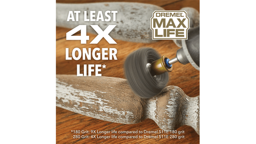 דיסקיות ליטוש אברזיביות Dremel Max Life EZ511HP - 2 יחידות 180 ו-280 גריט לליטוש עדין ועבודות פרטים על חומרים מגוונים