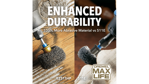 דיסקיות ליטוש אברזיביות Dremel Max Life EZ511HP - 2 יחידות 180 ו-280 גריט לליטוש עדין ועבודות פרטים על חומרים מגוונים