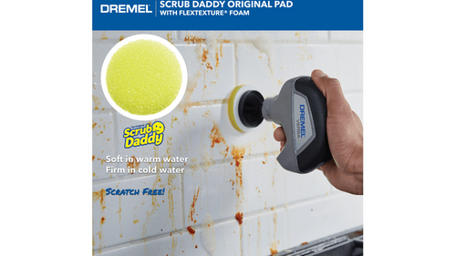 ערכת רפידות ניקוי Dremel PC360-5 Versa Scrub Daddy - 5 רפידות מתקדמות לניקוי יעיל של כל סוג משטח עם מערכת החלפה מהירה וולקרו