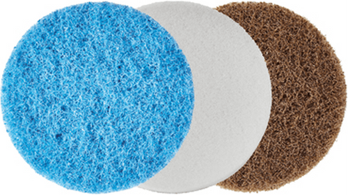 ערכת רפידות ניקוי Dremel PC365-3 - 3 רפידות מקצועיות למנקה כוח ורסא עם מערכת הוק ולופ לניקוי מגוון משטחים