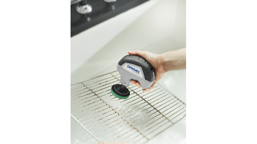 רפידות ניקוי Dremel Versa PC367-3 ירוקות למטבח - חבילת 3 יחידות עם חומר שוחק סיליקה מובנה ומערכת הצמדה Hook and Loop לניקוי יעיל של כלי בישול ומשטחי מטבח