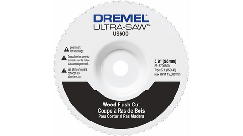 דיסק חיתוך Dremel US600-01 4 אינץ' פרימיום קרביד - דיסק כיפתי לחיתוך עץ ופלסטיק עם חיתוכי שטיפה מדויקים