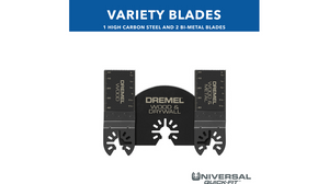 סט להבי חיתוך אוסצילטור לעץ ומתכת (3 חלקים) - Dremel MM492 