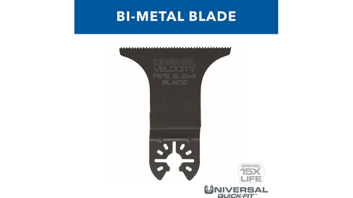 להב חיתוך אוניברסלי Dremel MM494 Quick Fit 2-3/4 אינץ' Bi-Metal - להב רחב לחיתוך עץ מתכת וצינורות עם תאימות אוניברסלית