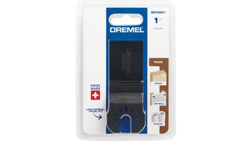 להב חיתוך עץ אוסצילטורי Dremel MM100W-1 Universal True-Fit - להב HCS באורך 3.56 אינץ' לחיתוכי עץ מדויקים וחיתוכי פלאש
