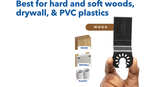 להב חיתוך עץ אוסצילטורי Dremel MM100W-1 Universal True-Fit - להב HCS באורך 3.56 אינץ' לחיתוכי עץ מדויקים וחיתוכי פלאש