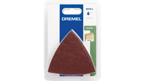 ניירות זכוכית Dremel MM700-6 למולטי טול - ערכת 6 יחידות עם 3 דרגות גסות שונות לשיוף מקצועי