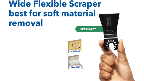 סט להבי גירוד Dremel MM620W Universal True Fit - 2 להבים קשיח וגמיש לכלי נדנדה, מיועדים להסרת צבע ודבק