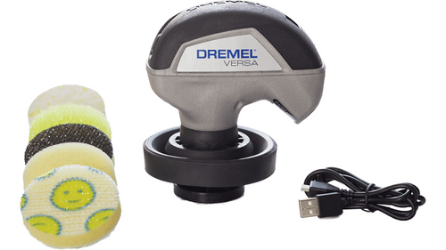 מברשת ניקוי חשמלית Dremel Versa PC10-07 עם ערכת 5 רפידות Scrub Daddy - פתרון ניקוי מתקדם למטבח ובית