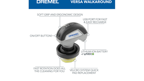 מברשת ניקוי חשמלית Dremel Versa PC10-07 עם ערכת 5 רפידות Scrub Daddy - פתרון ניקוי מתקדם למטבח ובית