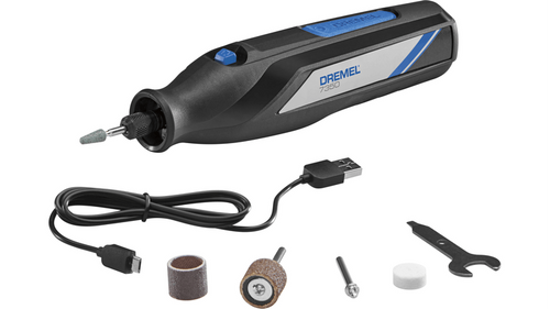 דרמל נטען Dremel 7350-5 - כלי קל משקל עם סוללת ליתיום 4 וולט לעבודות שיוף והשחזה מדויקות