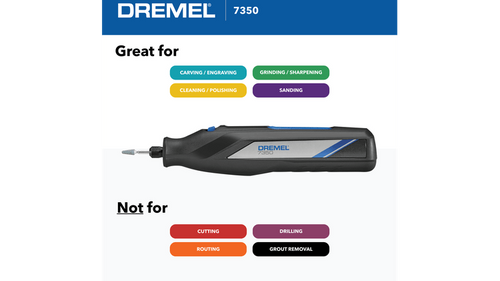 דרמל נטען Dremel 7350-5 - כלי קל משקל עם סוללת ליתיום 4 וולט לעבודות שיוף והשחזה מדויקות