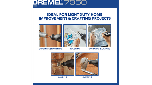 דרמל נטען Dremel 7350-5 - כלי קל משקל עם סוללת ליתיום 4 וולט לעבודות שיוף והשחזה מדויקות