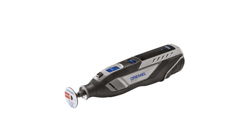 דרמל נטען Dremel 8250 - מבט כללי על רקע לבן המציג את העיצוב הארגונומי והסוללה המתקדמת לעבודות דיוק מקצועיות