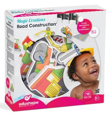 סט דמויות להתאמה ומשחק באמבטיה - כלי עבודה וכבישים 26 חלקים