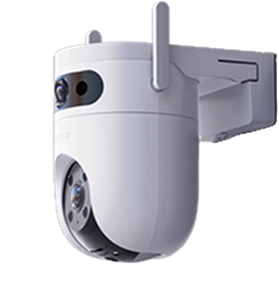 מצלמה חיצונית WIFI, ממונעת PT 360 עדשה כפולה ברזולוציית 3K (5MP), שתי העדשות PT דגם CS-CS-H9c (5MP+5MP) מבית Ezviz