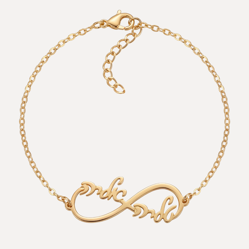 צמיד אינפינטי בציפוי זהב