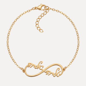 צמיד אינפינטי בציפוי זהב