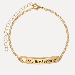 צמיד בחריטה אישית עם לב