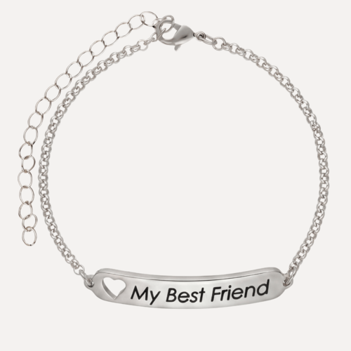 צמיד בחריטה אישית עם לב