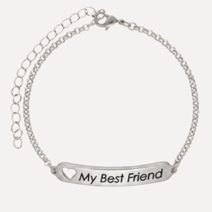 צמיד בחריטה אישית עם לב