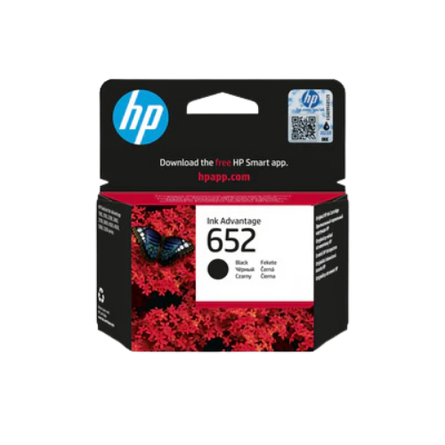HP Ink 652 Black Cartridge | ראש דיו שחור למדפסות DeskJet ו‑OfficeJet
