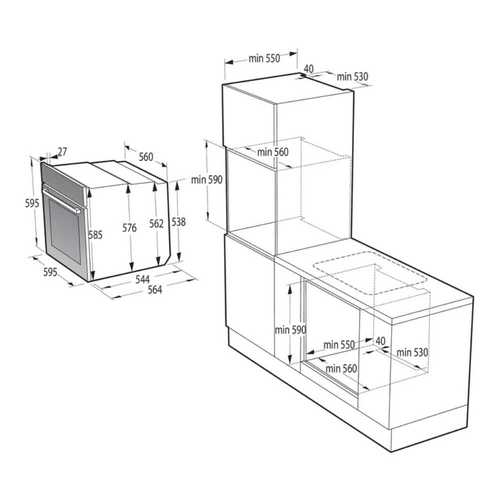 תנור בנוי כפרי 77 ליטר Gorenje BOS67372CLB AirFry