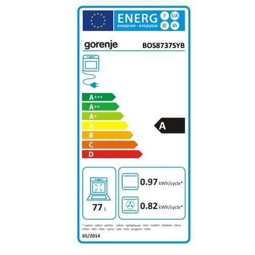 תנור בנוי 77 ליטר Gorenje BOS8737SYB AirFry שחור
