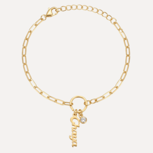 צמיד שם נתלה + זירקון