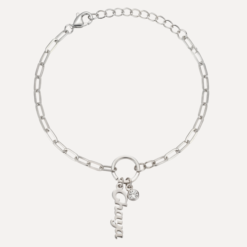 צמיד שם נתלה + זירקון