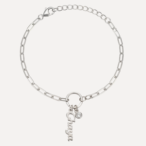 צמיד שם נתלה + זירקון