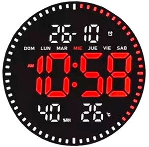 שעון קיר דיגיטלי עגול חשמלי JH2560