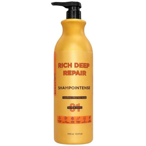 שמפו לשיקום אינטנסיבי 613 RICH DEEP REPAIR לשיער יבש, צבוע, לאחר טיפול כימי או החלקה 1000 מ