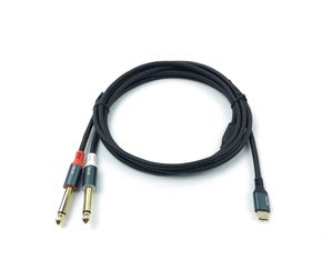 כבל ממיר מ- USB-C ל 2PL אורך 2מטר PRO AUDIO