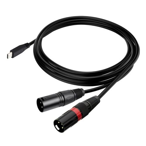 כבל ממיר מ- USB-C ל XLR אורך 2מ PROAUDIO