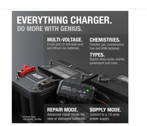 מטען מצברים לרכב Noco Genius 10 Battery Charger