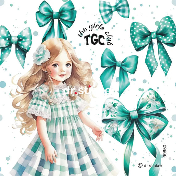 גליל מדבקות שקופות ד"ר סטיקר - מועדון הילדות - סיכות שיער