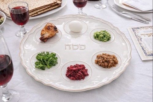 קערת פסח מעוצבת פורצלן