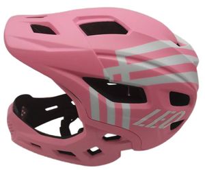 קסדה משולבת רגילה ופול פייס Full Face במוצר אחד - ורוד